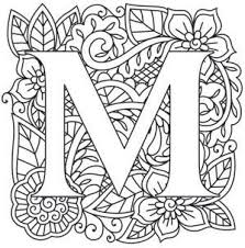 Letter m coloring pages images. Mandala Letter M Coloring Page Novocom Top