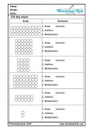 multiplication arrays worksheets for 2nd and 3rd grade free pdf