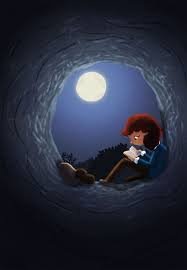 Book Escape Girl Light Moon Night Reading Tree Sometimes You Just Have To Be Alone Reading Art Book Art Nidhi Chanani