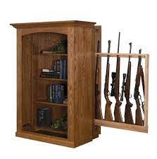 Hidden gun cabinets for sale. Small Bookcase With Hidden Gun Cabinet From Dutchcrafters Amish