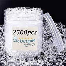 Clear Elastic Hair Bands Bebeepoo 2500pcs Mini Hair Rubber Bands With A Box Soft Hair Elastics Ties Bands 2 Hair Rubber Bands Elastic Hair Bands Hair Elastics
