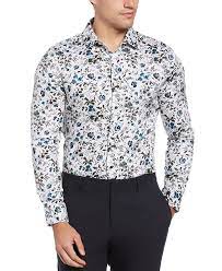 Find deals on products in mens clothing on amazon. Perry Ellis Men S Slim Fit Floral Print Long Sleeves Button Down Shirt Reviews Casual Button Down Shirts Men Macy S