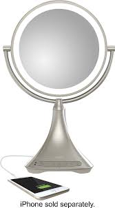 Look your best while enjoying your favorite music anywhere you like. Best Buy Ihome 9 Double Sided Vanity Mirror With Built In Bluetooth Speaker Silver Nickel Icvbt7sn