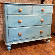 That's why hardware is included so that you can attach the chest of drawers to the wall. Victorian Blue Painted Pine Chest Of Drawers Pine Chest Of Drawers Hemswell Antique Centres