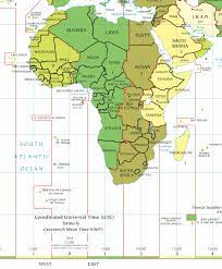 In theory time zones are based on the division of the world into twenty four time zones of 15 degrees longitude each. Africa Time Zones Map