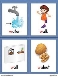 A large sea mammal with tusks · wander: Letter W Words And Pictures Printable Cards Water Walk Wall Walnut Color Alphabet Word Wall Cards Printable Flash Cards Alphabet Crafts Preschool
