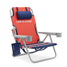 The tommy bahama chair features an adjustable neck pillow and an adjustable aluminum frame with five positions for ultimate comfort. Beach Chairs Umbrellas Life Is Good Official Site