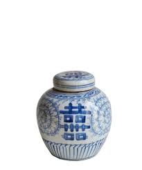 Maybe you would like to learn more about one of these? Blue White Double Happiness Ginger Jar 6 5 Small High Street Market