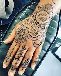 Henna Style Jagua Design On Hand Henna Style Tattoos Wrist Henna Henna Tattoo Designs
