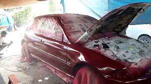 Red Mica Painting Job Honda Esi Youtube