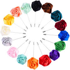 Whether you're a groom, groomsman, guest, or play some other role in the wedding, a lapel flower is perfectly appropriate barring any prohibitive dress code. Buy Panfanrel 16 Pieces Flower Men S Lapel Pins Handmade Satin Boutonniere Pin For Suit Wedding Groom With A Box Multicolor 1 Medium Online In Poland B07h5j3dnb