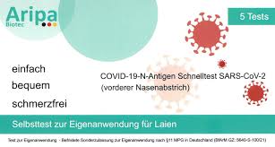 Check spelling or type a new query. Aripa Covid 19 N Antigen Schnelltest Sars Cov 2 Vorderer Nasenabstrich 5er Box Vita1 Medical