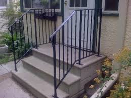 Large diameter tapcons or ldt's are the fastest, strongest fasteners i've found for anchoring to concrete. Action Ornamental Railings Welding Fabrication And Design Railings Outdoor Concrete Steps Handrails For Concrete Steps