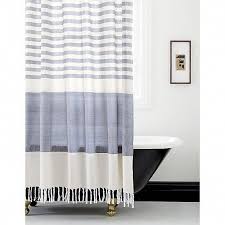 Black And White Shower Curtain With Tassels Karla Cement Shower Curtain Reviews Blue Shower Curtains Bathroom Shower Curtains Bathroom Styling