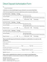 20 free direct deposit authorization forms word pdf