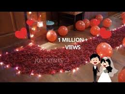 Birthday Surprise For Girlfriend In Lockdown Romantic Room Decoration Ideas Surprise Anniversary Valentine Birthday Wedding Nigh Youtube In 2020 Romantic Room Decoration Marriage Night Romantic Room
