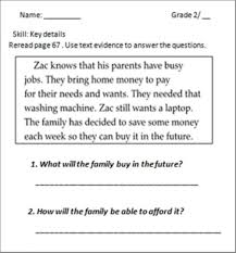 A worksheet that illustrates the use of verbs which are followed by a preposition and a gerund. Reading Comprehension Online Exercise For Grade 2