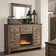 Shop office, bedroom, living room, dining room and more from the top business. Trinell Dresser W Glass And Stone Fireplace Signature Design 2 Reviews Furniture Cart