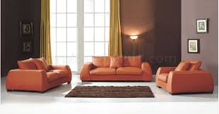 Featuring flared arms that stretch out all the way through the. Modern Burnt Orange Living Room Sofa