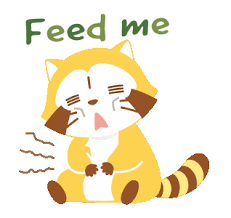 rascal s tea time stickers in 2021 line sticker cute gif hungry gif