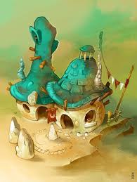 Houses Color By Catell Ruz Deviantart Com On Deviantart Game Concept Art Environment Concept Art Concept Art