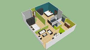 2bhk Flat House Plan 3d Warehouse A given drawing usually belongs to a set of drawings concerning the same building or project.