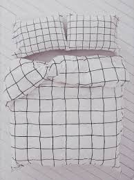 aesthetic checkered bed sheets in 2021 modern style bed bed quilt cover white bed sheets