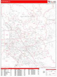 Mappery is a diverse collection of real life maps contributed by map lovers worldwide. Baton Rouge Louisiana Zip Code Wall Map Red Line Style By Marketmaps