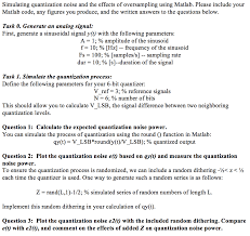 Simulating Quantization Noise And The Effects Of O Chegg Com