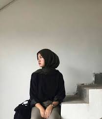 Gambar animasi wanita berhijab hitam putih ini gambar hd. Ootd Baju Hitam Hijab Desain Baju Kondangan