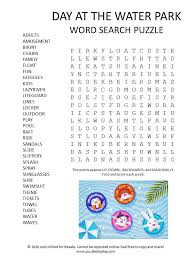 Check spelling or type a new query. Water Park Word Search Puzzle Puzzles To Play