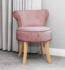Velvet Dressing Table Stool Rose Pink Dressing Table With Stool Vanity Stool Dressing Table With Chair
