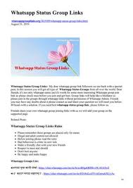 Maybe you would like to learn more about one of these? Whatsapp Status Group Links By Whatsapp Group Links Issuu