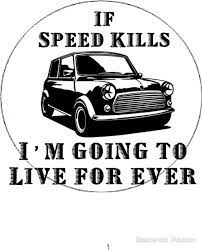 mini speed kills stickers by beetle ink poulton redbubble speed kills bmw classic cars mini cars