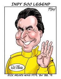 Rick Mears print — Gary Varvel