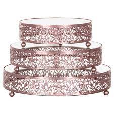 Efflorescent serving set from bhldn. Abbey 3 Cake Stand Set Rose Gold Evil Cake Genius