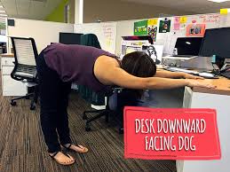 Sit on your desk chair, away from your desk, with your feet flat on the floor, legs at 90 degrees. 7 Ways To Do Yoga At Your Desk