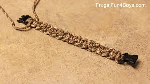 10ft of your two favorite paracord lenghts scissors bbq lighter step 2 measure your wrist step 3 cut the paracord of the correct length of your wrist step 4 burn the end of step 12. How To Make Parachute Cord Paracord Bracelets Frugal Fun For Boys And Girls