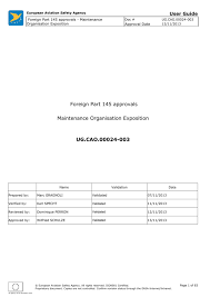 Foreign Part 145 Approvals Easa