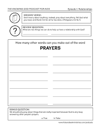 This Is A Free Worksheet That Goes With A Fun Podcast For Kids About Knowing God Free Bible Printables Bible Printables Free Bible