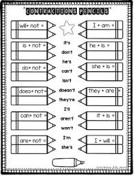 Free contraction worksheets grade 2. Contractions Worksheets Teachers Pay Teachers