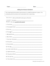 englishlinx com subject and predicate worksheets