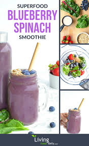 Blueberry Spinach Smoothie Recipe The Perfect Healthy Vegan Breakfast Smoothie Blueberry M Spinach Smoothie Recipes Spinach Smoothie Vegan Breakfast Smoothie