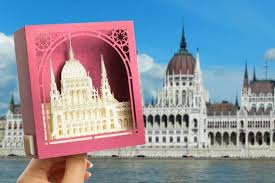 Pop Up 3d Card Orszaghaz Budapest Hungarian Parliament Hungary Budapest Gifts Architecture Paper Scale M Budapest Budapest Christmas Unique Items Products