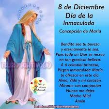 Diadelainmaculada Oracion Para Hoy Inmaculada Concepcion De Maria Inmaculada Concepcion