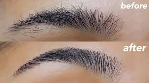 A straighter brow with soft edges will help widen the face shape, says st. How To Groom Shape Your Eyebrows Super Easy At Home Youtube