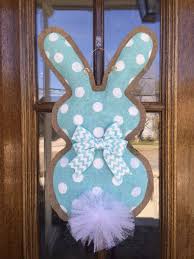 Bunny Burlap Door Hanger Easter Door Hanger Bunny Door Hanger Easter Crafts