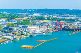 Kostenlose stornierung ✓ jetzt buchen! Luftaufnahme Des Hafens Von Goteborg Schweden Fototapete Fototapeten Goteborg Stadtlandschaft Schwedisch Myloview De