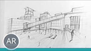 Ein haus in der zweipunktperspektive zu zeichnen, ist in der klassenarbeit der kl.8 und später in der mündlichen. Perspektivisch Zeichnen Lernen Zwei Punkt Perspektive Bewerbungsmappe Architektur Youtube