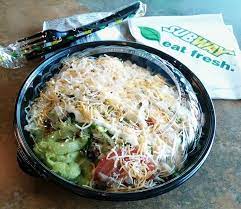 Subway S Chicken Bacon Melt Chopped Salad With Guacamole A Low Carb Meal Keto Fast Food Tv Food Vegan Paleo Recipes